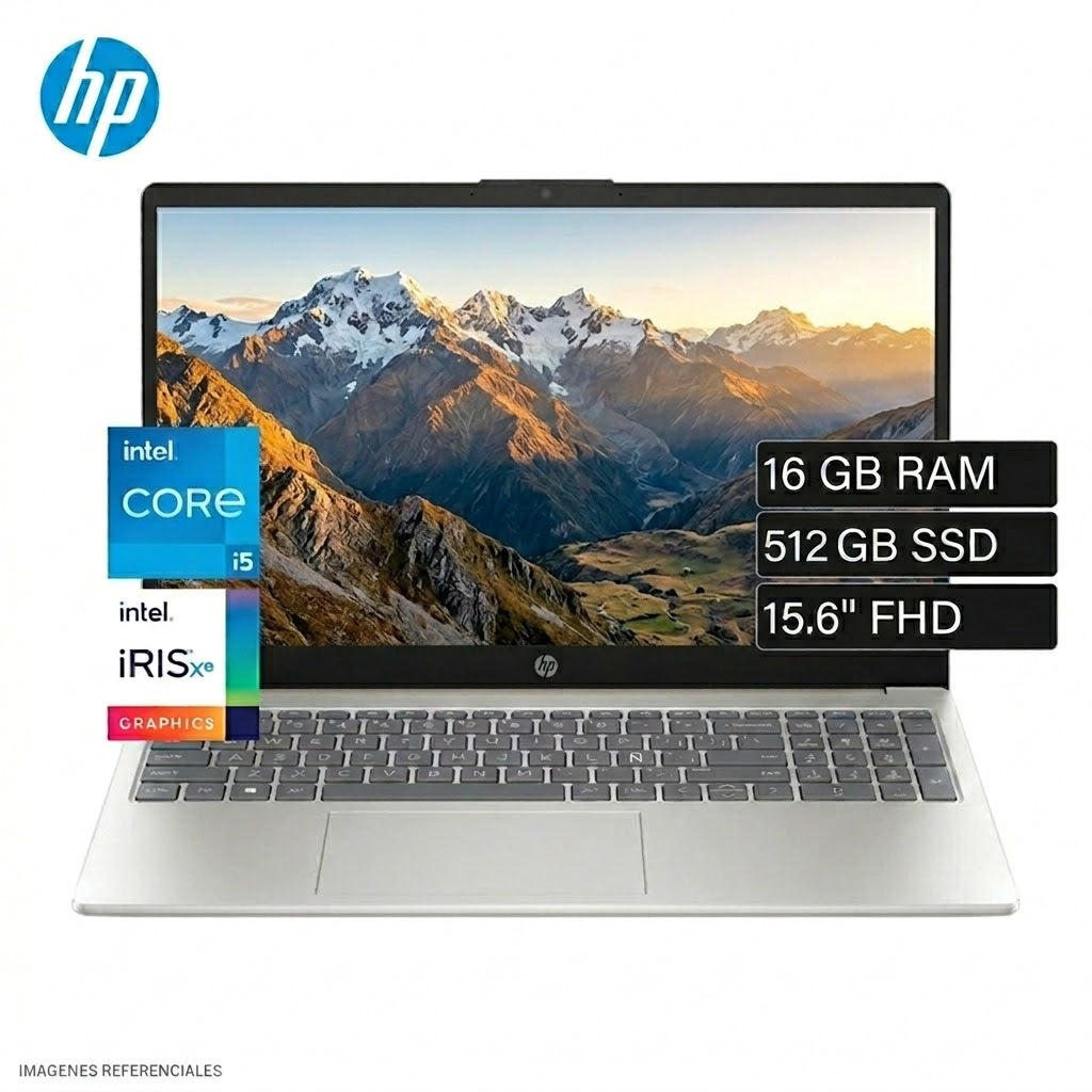 LAPTOP HP 15-FD0260LA INTEL CORE I5 1334U RAM 16GB DISCO 512GB SSD 15.6" FHD FreeDos