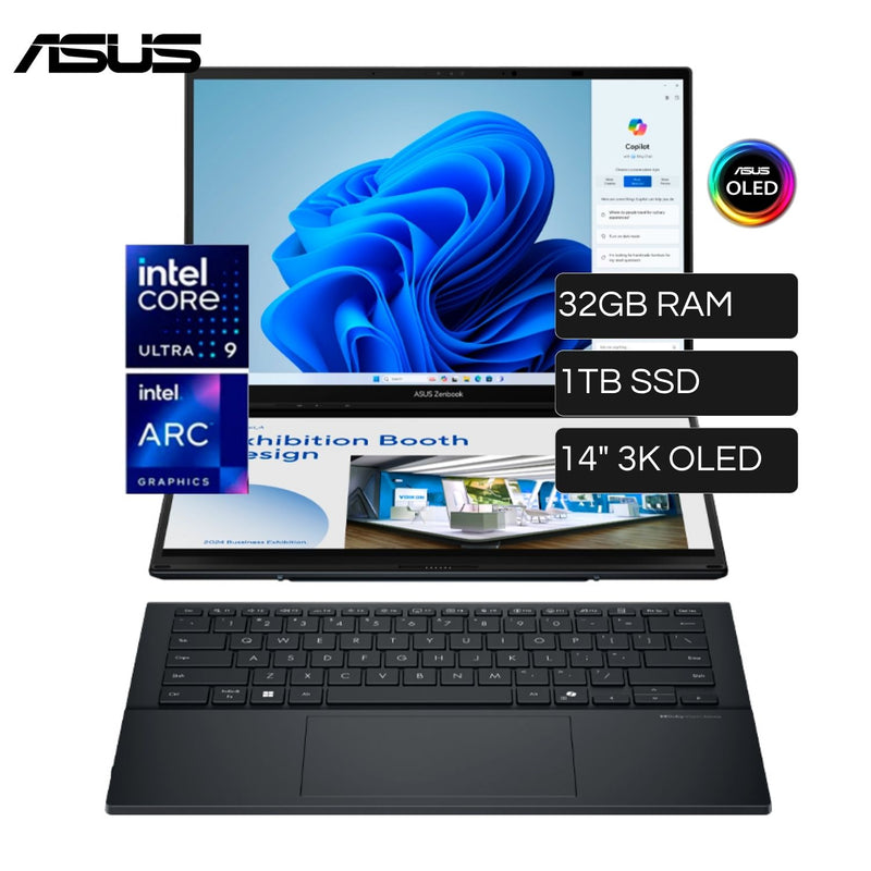 Laptop ASUS Zembook Duo UX8406CA-PZ073W Core Ultra 9 285H RAM 32GB Disco 1TB SSD 14