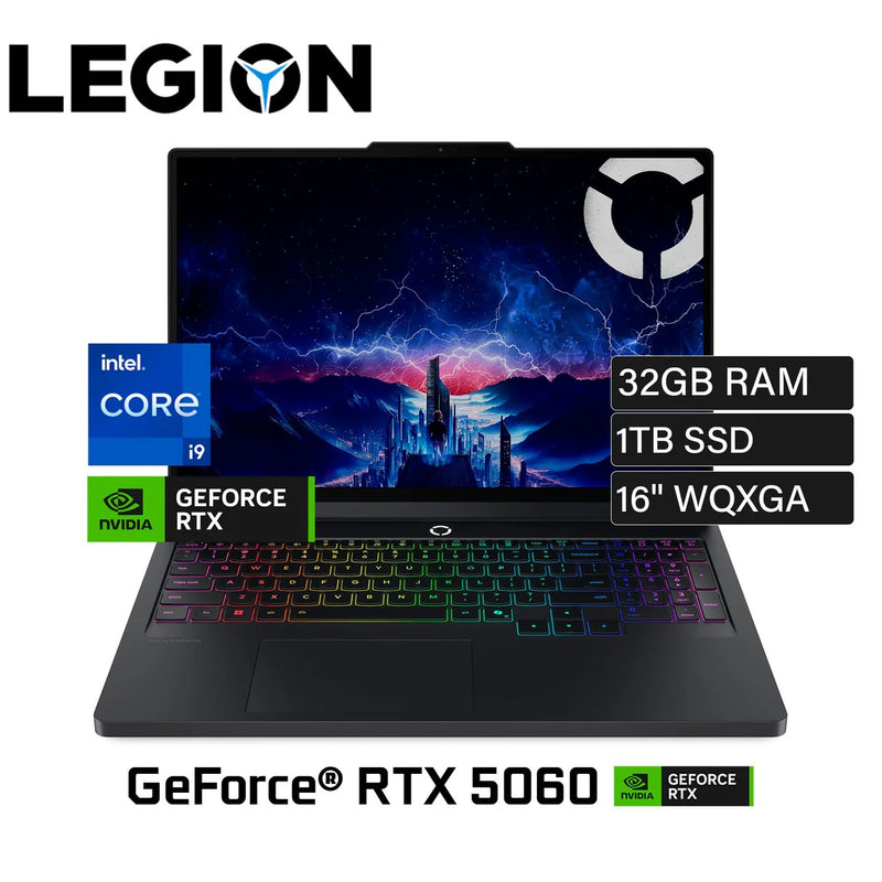 LAPTOP LENOVO LEGION PRO 5 16IRX10 INTEL CORE I9 14900HX RAM 32GB DISCO 1TB SSD VIDEO NVIDIA RTX 5060 8GB 16