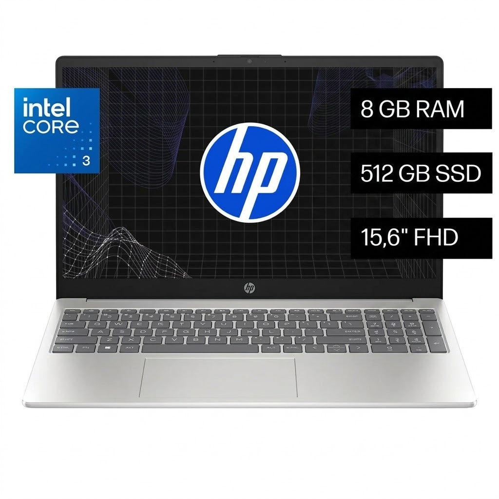 Laptop HP 15-FD0231LA Intel Core i3 N305 RAM 8GB Disco 512GB SSD 15.6" FHD Windows 11 Home
