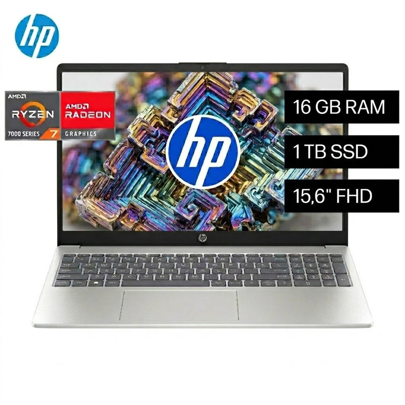 Laptop HP 15-FC0276LA AMD Ryzen 7 7730U RAM 16GB Disco 1TB SSD 15.6